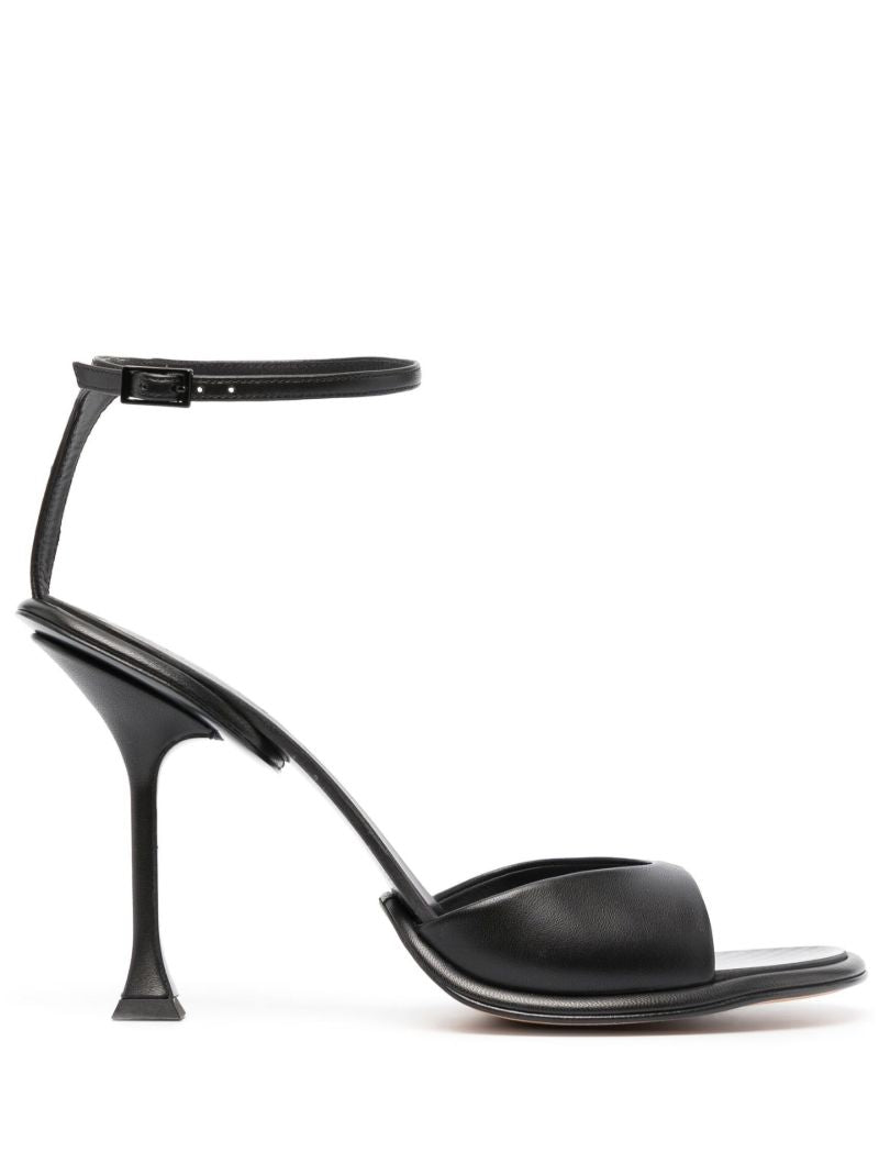 Black Straplight 110 Leather Sandals