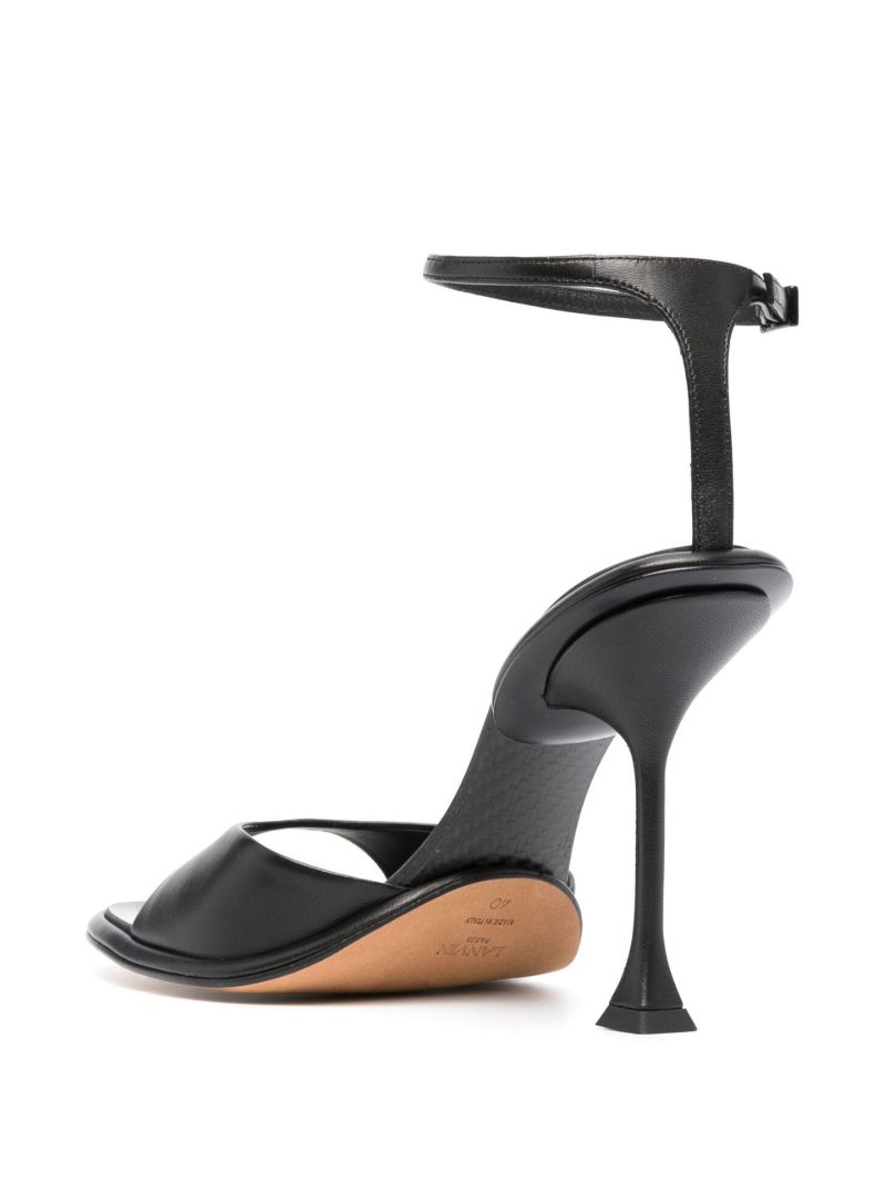 Black Straplight 110 Leather Sandals