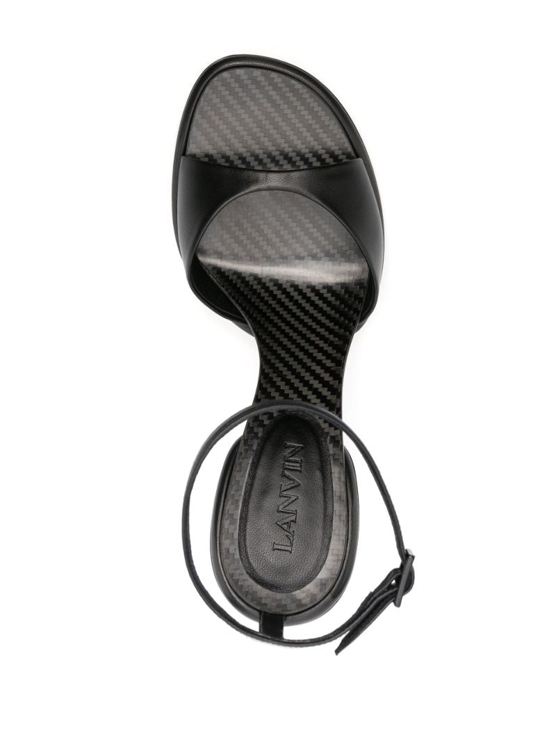 Black Straplight 110 Leather Sandals