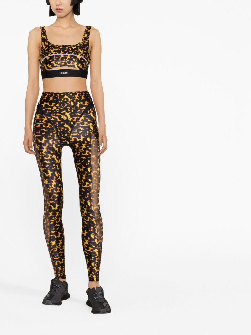 Black Dignity Tortoiseshell Print Sports Bra