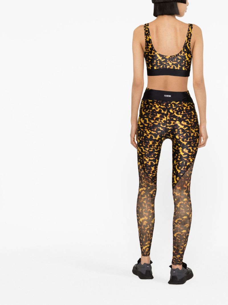 Black Dignity Tortoiseshell Print Sports Bra