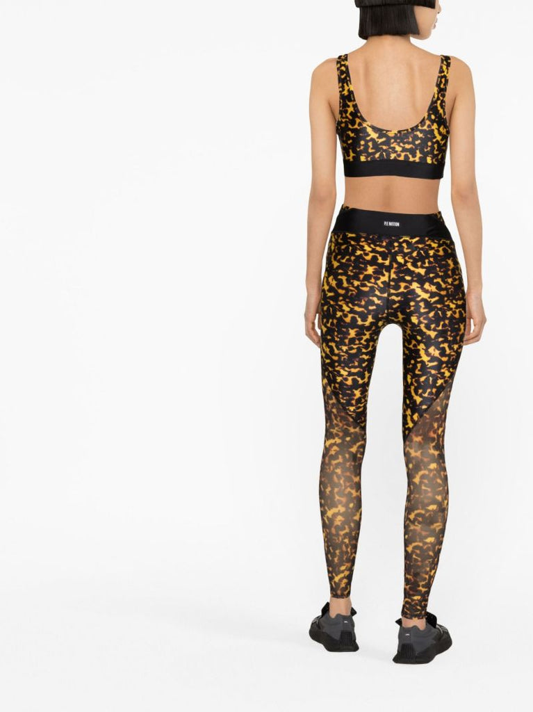 Black Dignity Tortoiseshell Print Sports Bra
