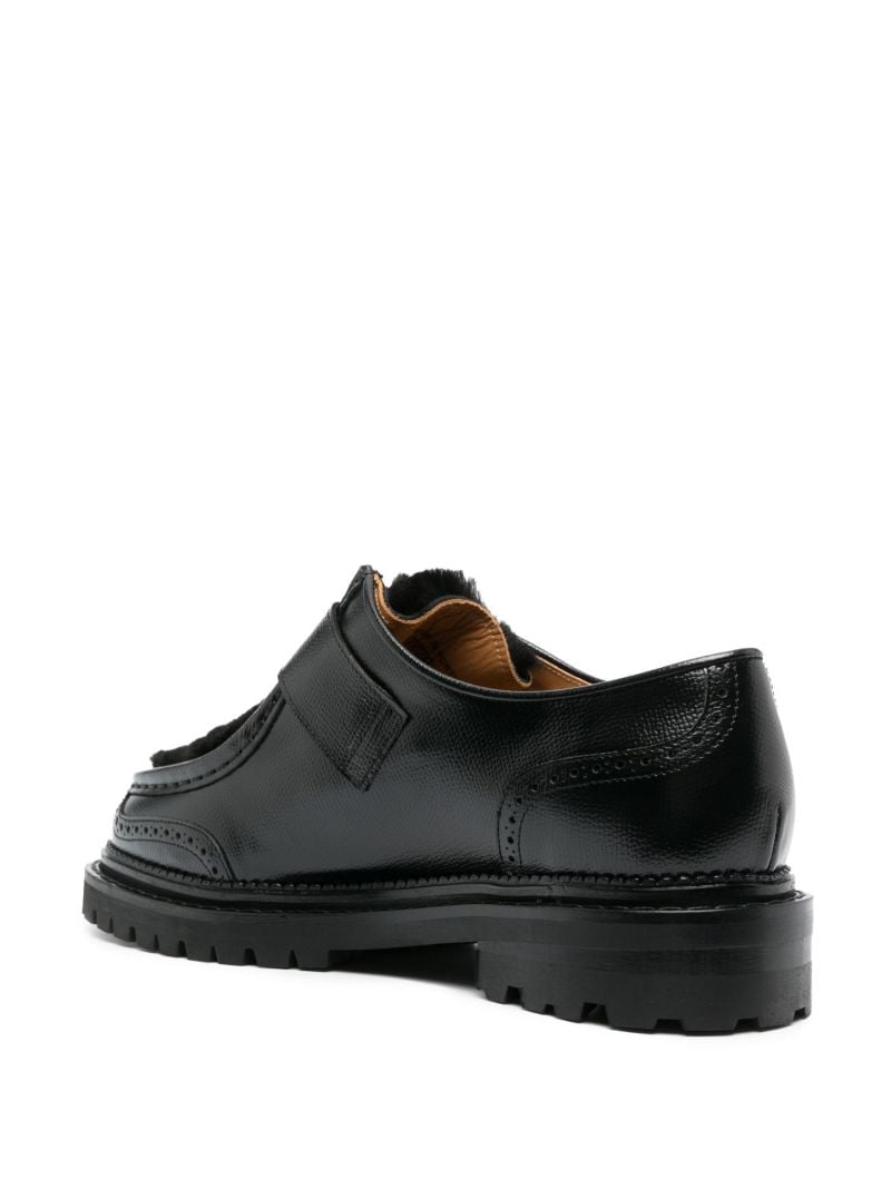 Black Leather Monk Shoes