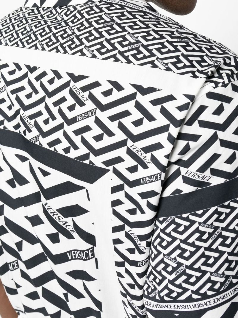 Black and White La Greca Short Sleeve Shirt