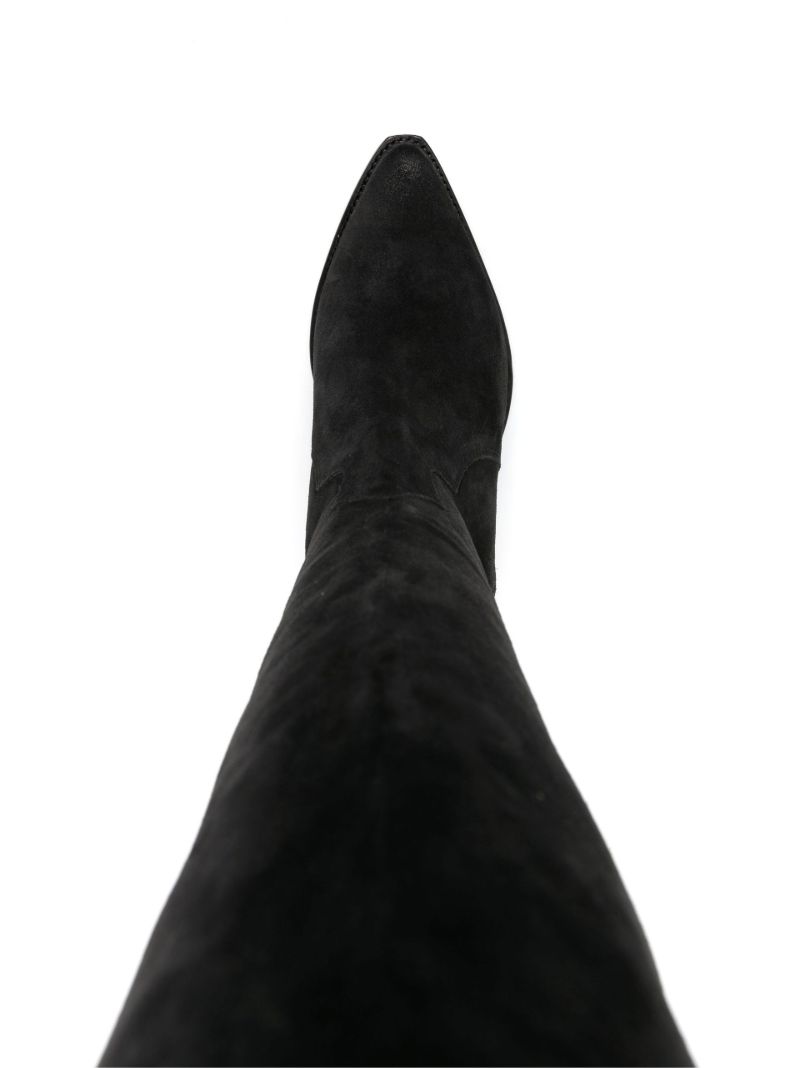 Black Denvee Suede Knee Boots