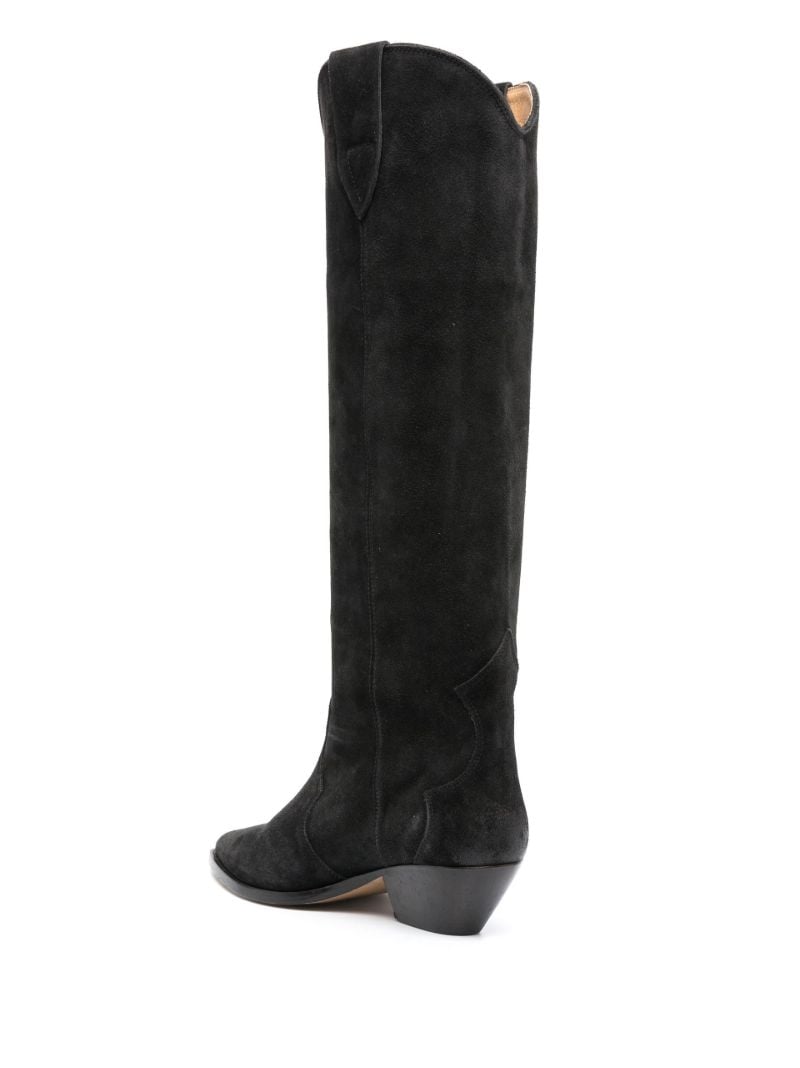 Black Denvee Suede Knee Boots