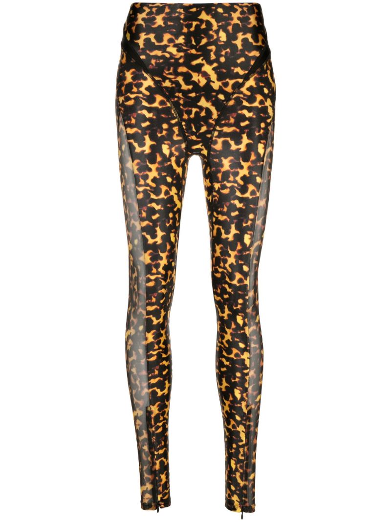 Black Dignity Tortoiseshell Print Yoga Leggings