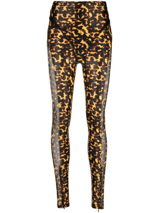 Black Dignity Tortoiseshell Print Yoga Leggings