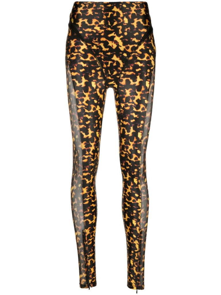 Black Dignity Tortoiseshell Print Yoga Leggings