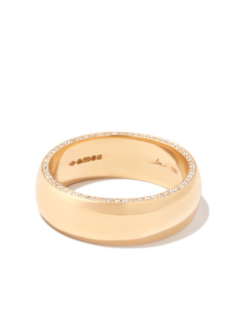 18k Yellow Gold Othello Cigar Diamond Ring