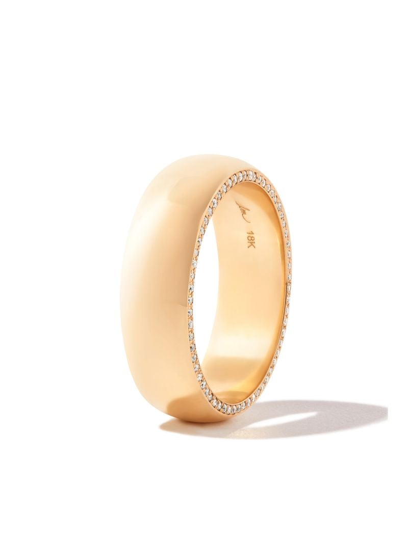18k Yellow Gold Othello Cigar Diamond Ring