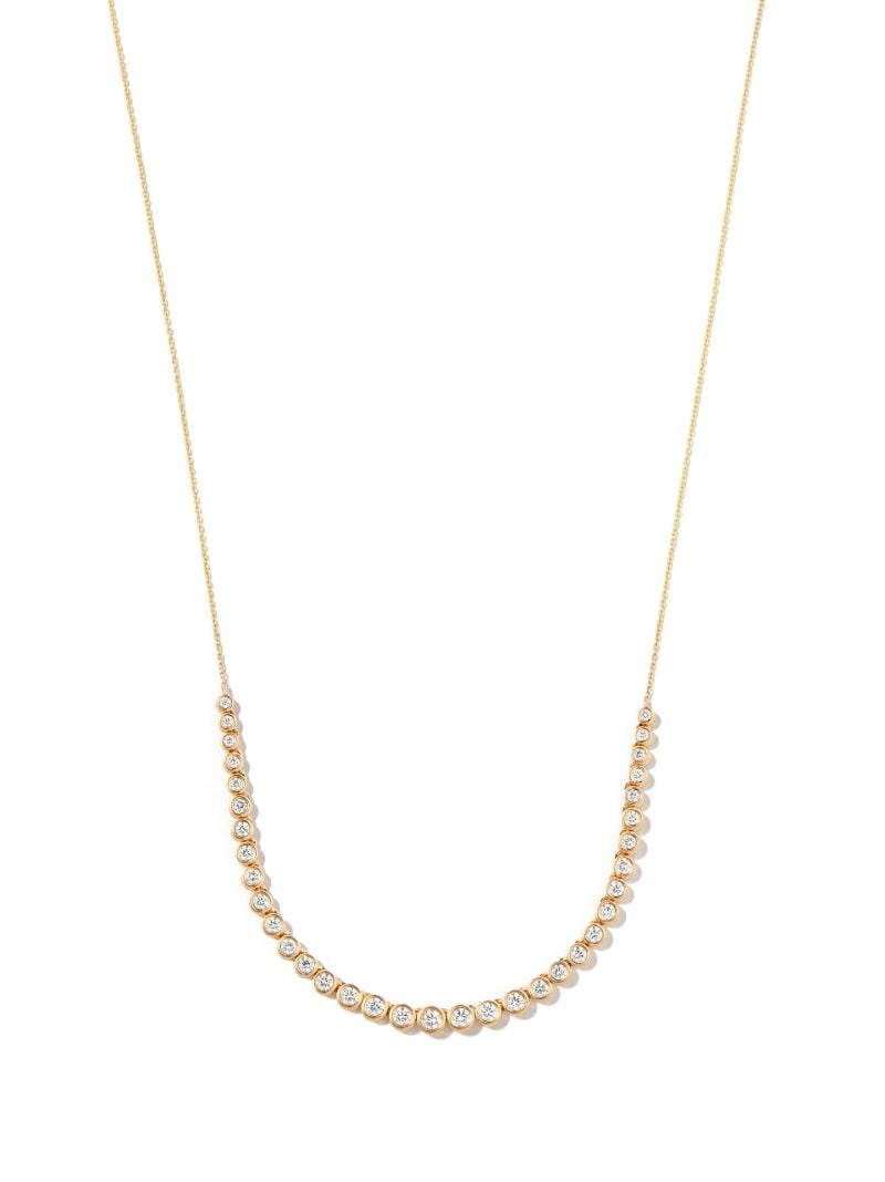 14k Yellow Gold Lulu Jack Bazel Diamon Necklace