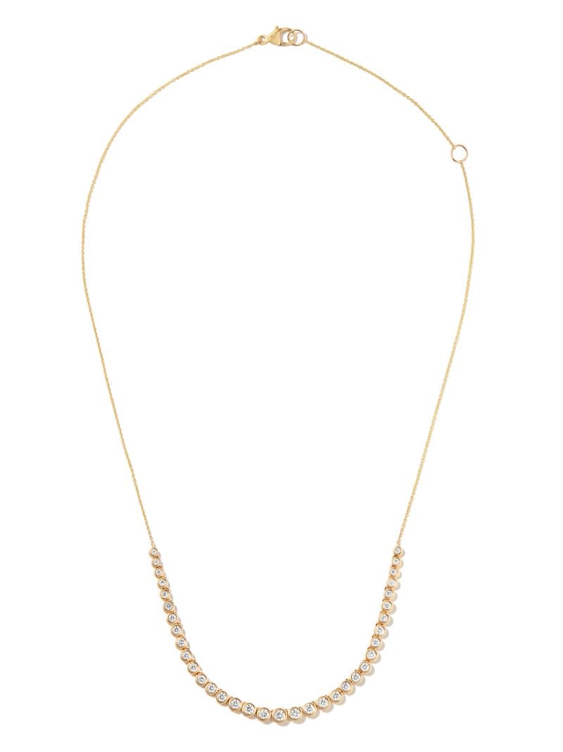 14k Yellow Gold Lulu Jack Bazel Diamon Necklace