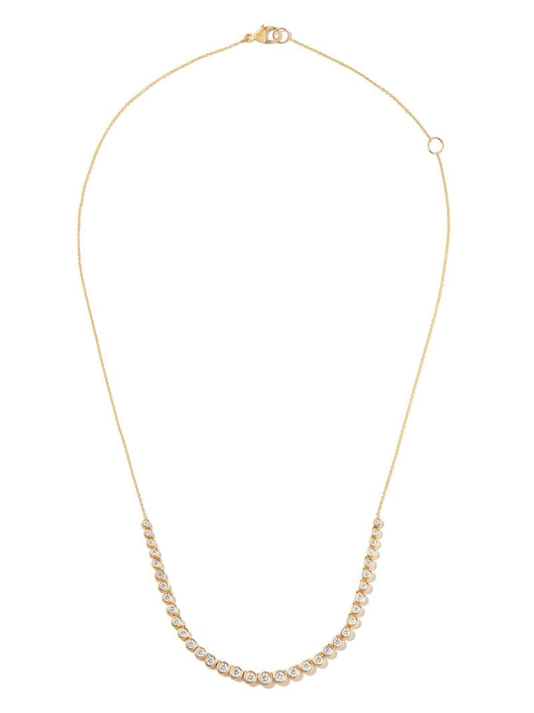 14k Yellow Gold Lulu Jack Bazel Diamon Necklace