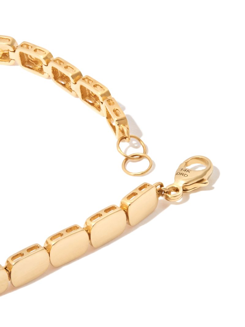 14k Yellow Gold Sadie Pearl Tag Bracelet