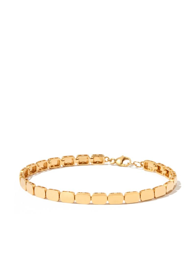 14k Yellow Gold Sadie Pearl Tag Bracelet