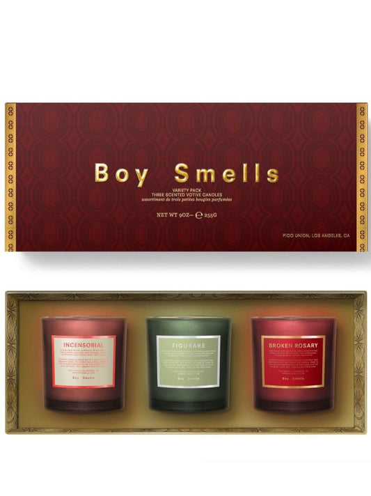 Red Holiday Votive Trio Candle Set