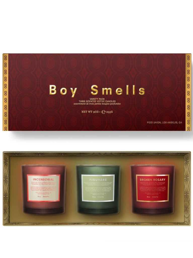 Red Holiday Votive Trio Candle Set