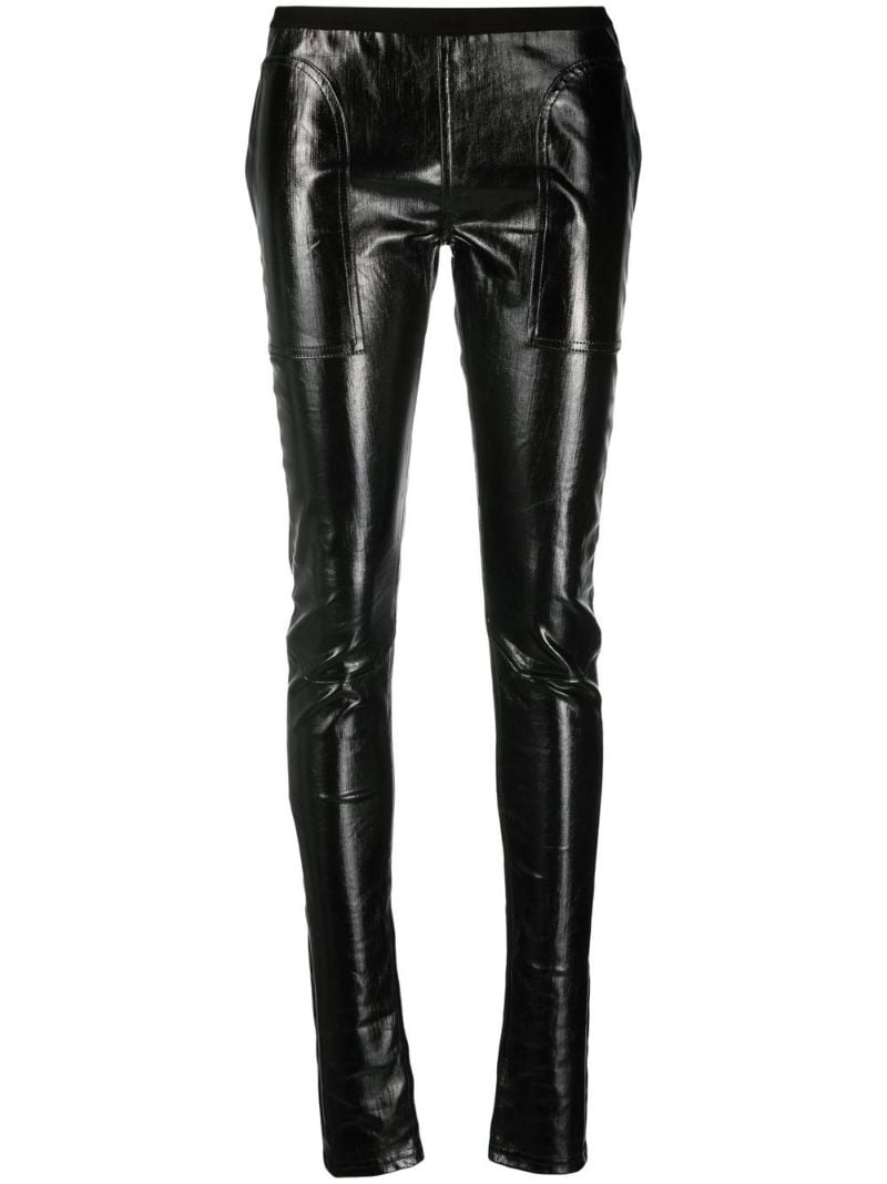Black Faux Leather Skinny Trousers