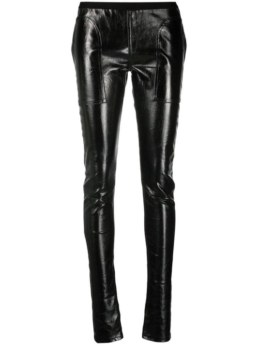 Black Faux Leather Skinny Trousers