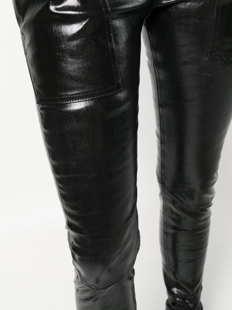 Black Faux Leather Skinny Trousers