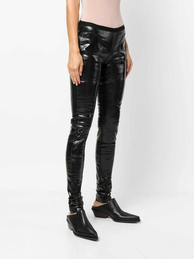 Black Faux Leather Skinny Trousers