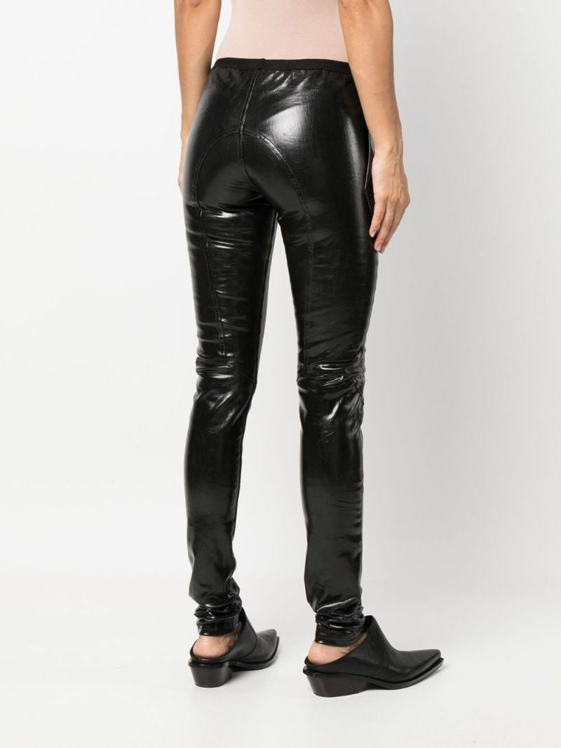 Black Faux Leather Skinny Trousers