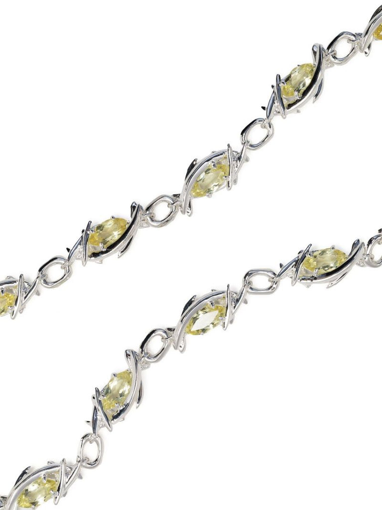 Sterling Silver Navette Eryn Topaz Necklace