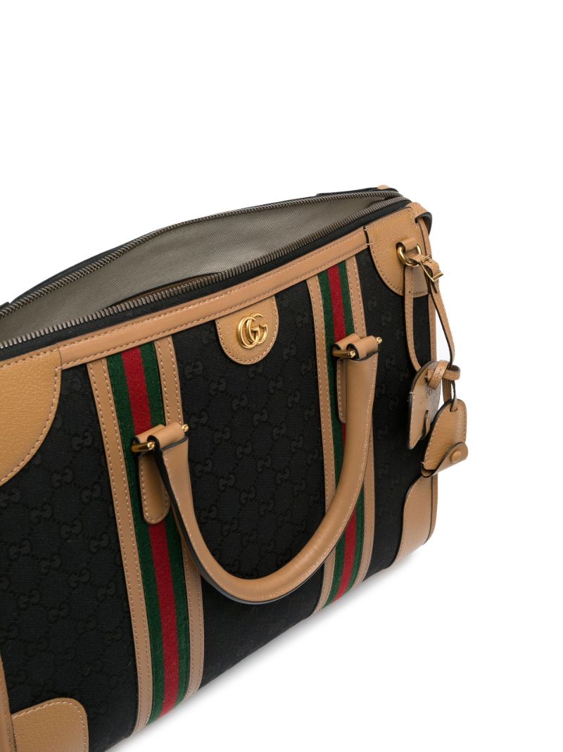 Black Bauletto Gg Canvas Duffle Bag