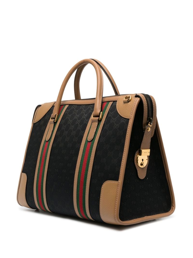 Black Bauletto Gg Canvas Duffle Bag
