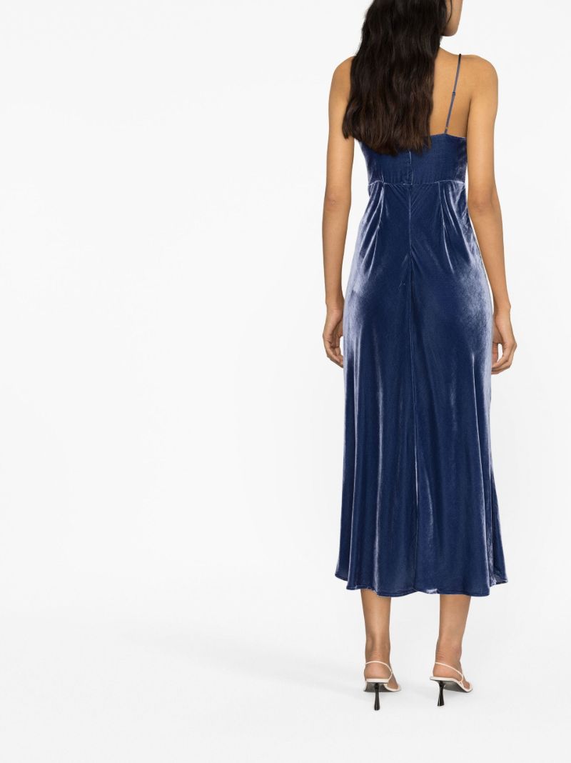 Blue Maeve Velvet Midi Dress