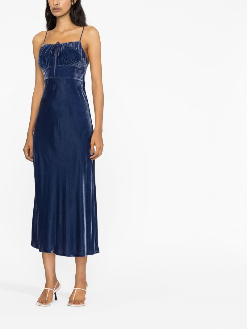 Blue Maeve Velvet Midi Dress