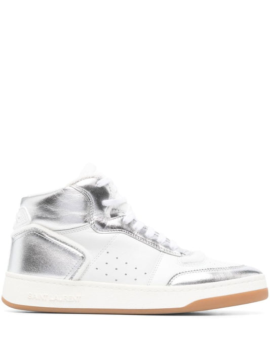 Silver-tone Sl80 High-top Sneakers