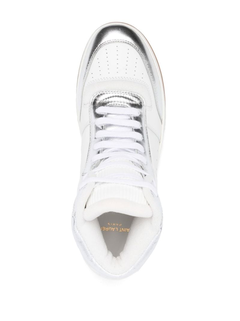Silver-tone Sl80 High-top Sneakers