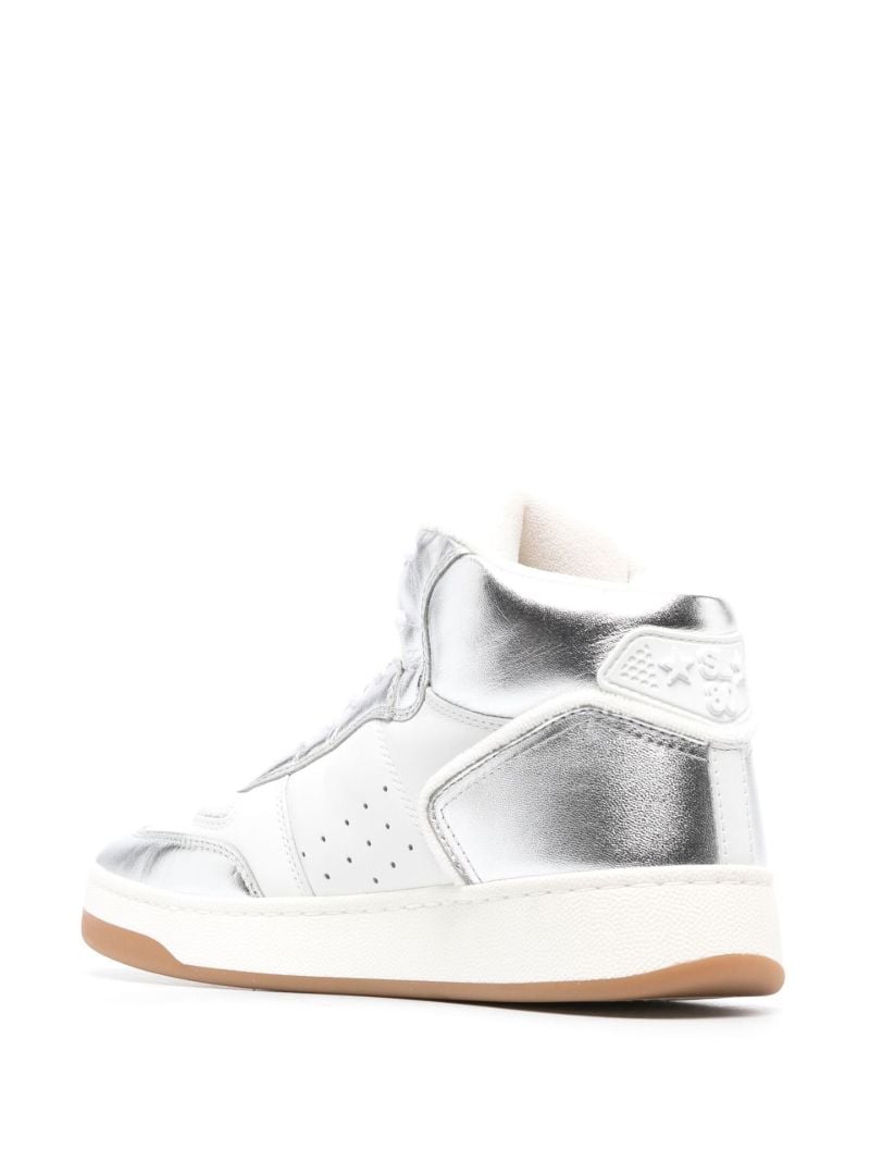 Silver-tone Sl80 High-top Sneakers