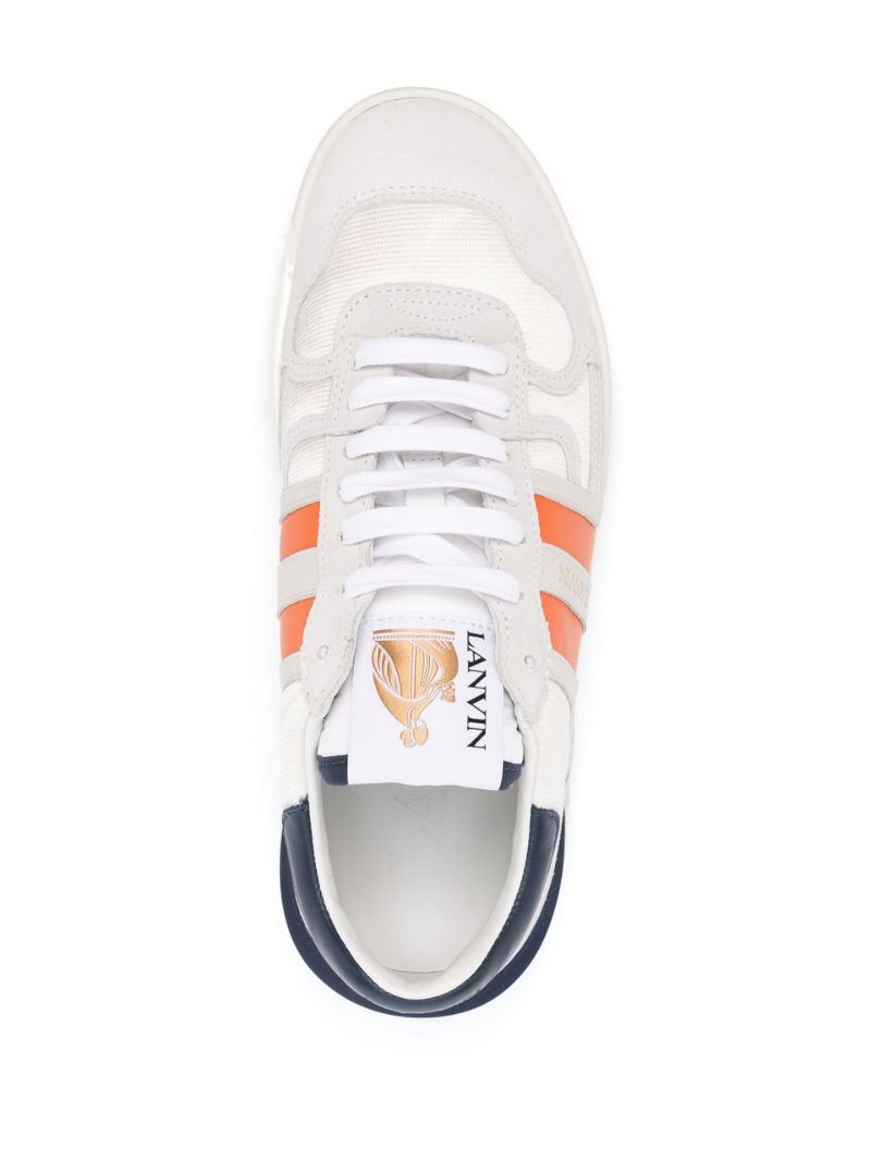 White Clay Low-top Leather Sneakers