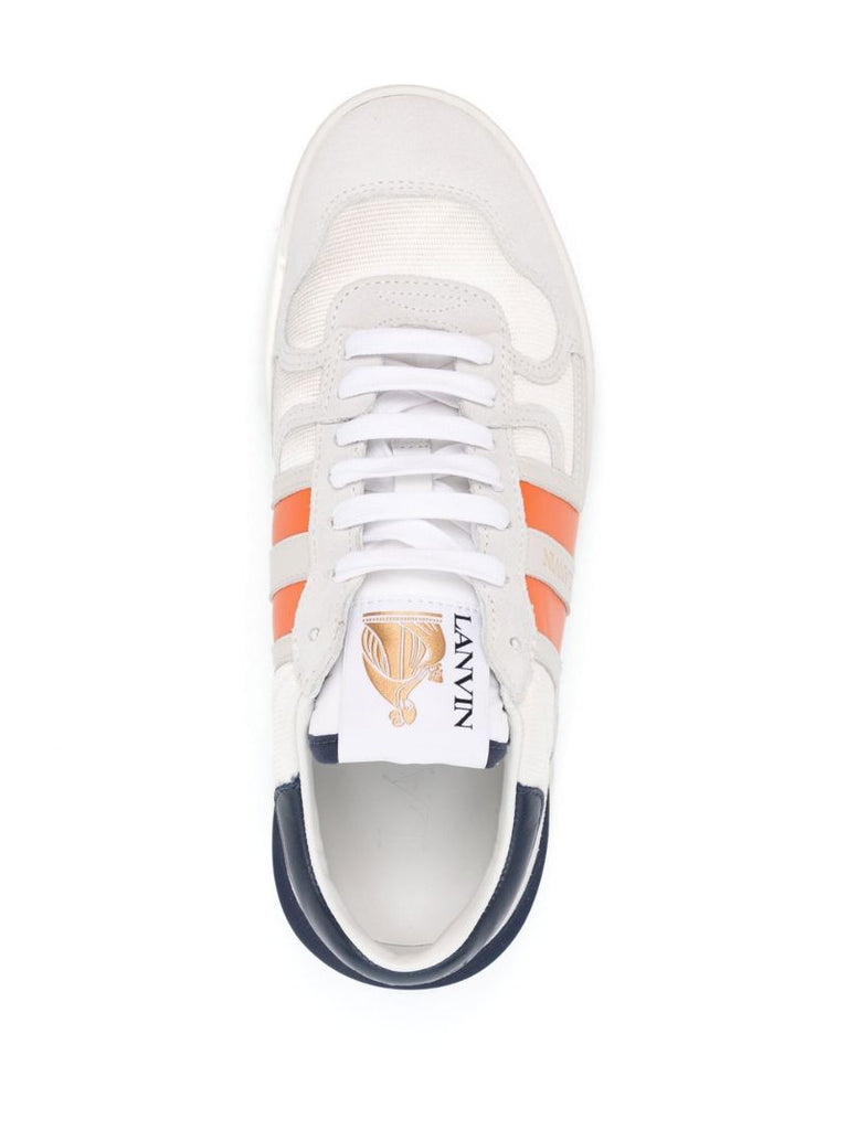 White Clay Low-top Leather Sneakers