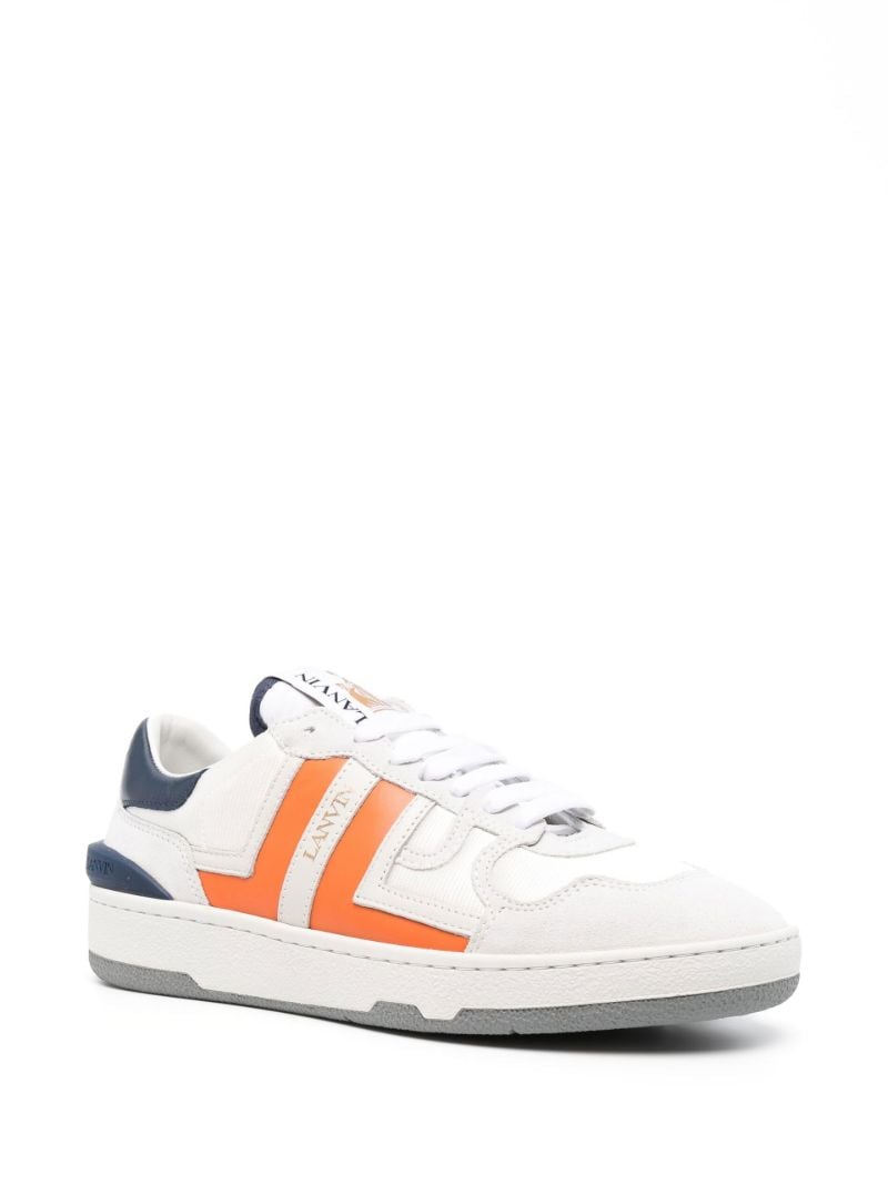 White Clay Low-top Leather Sneakers