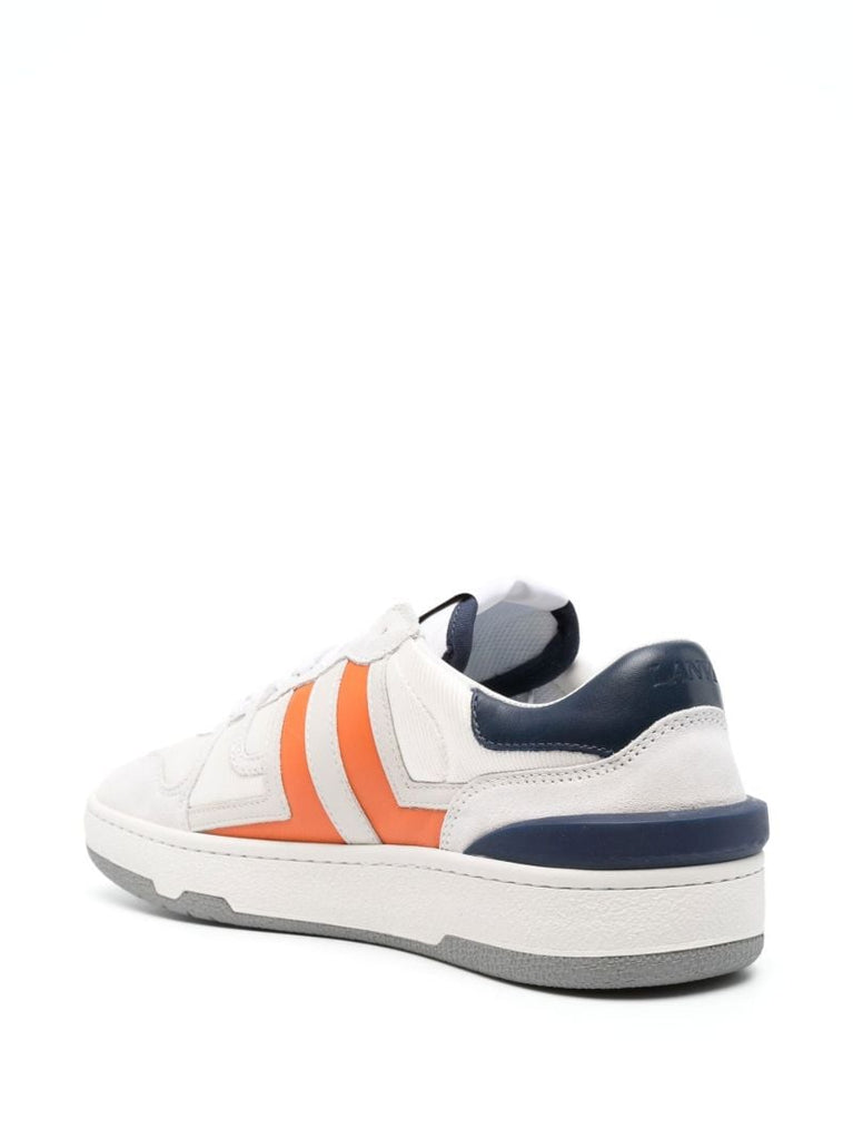 White Clay Low-top Leather Sneakers