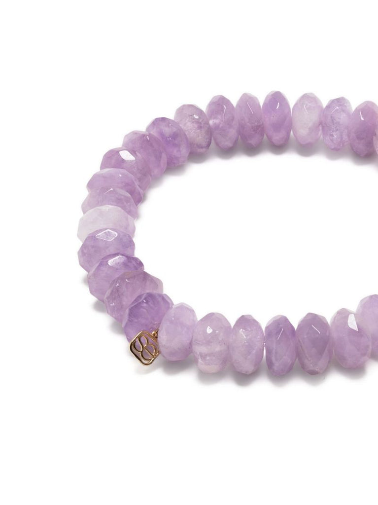 14k Yellow Gold Amethyst Beaded Bracelet