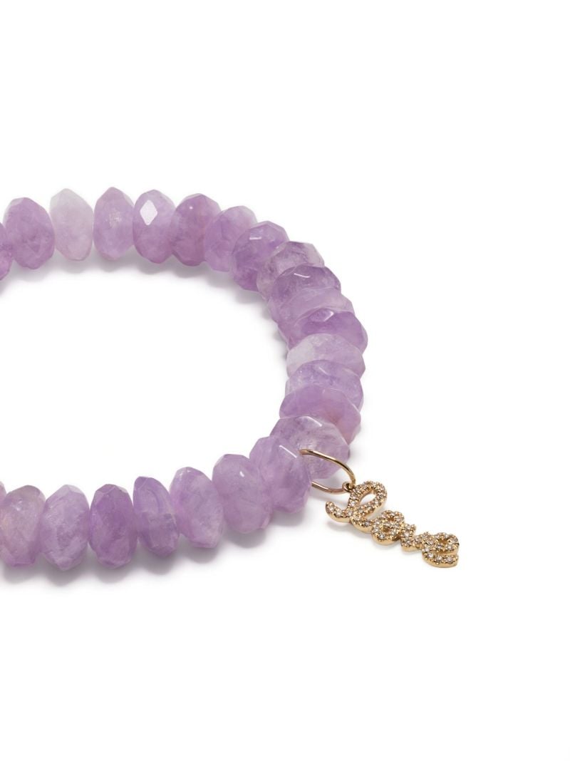 14k Yellow Gold Amethyst Beaded Bracelet