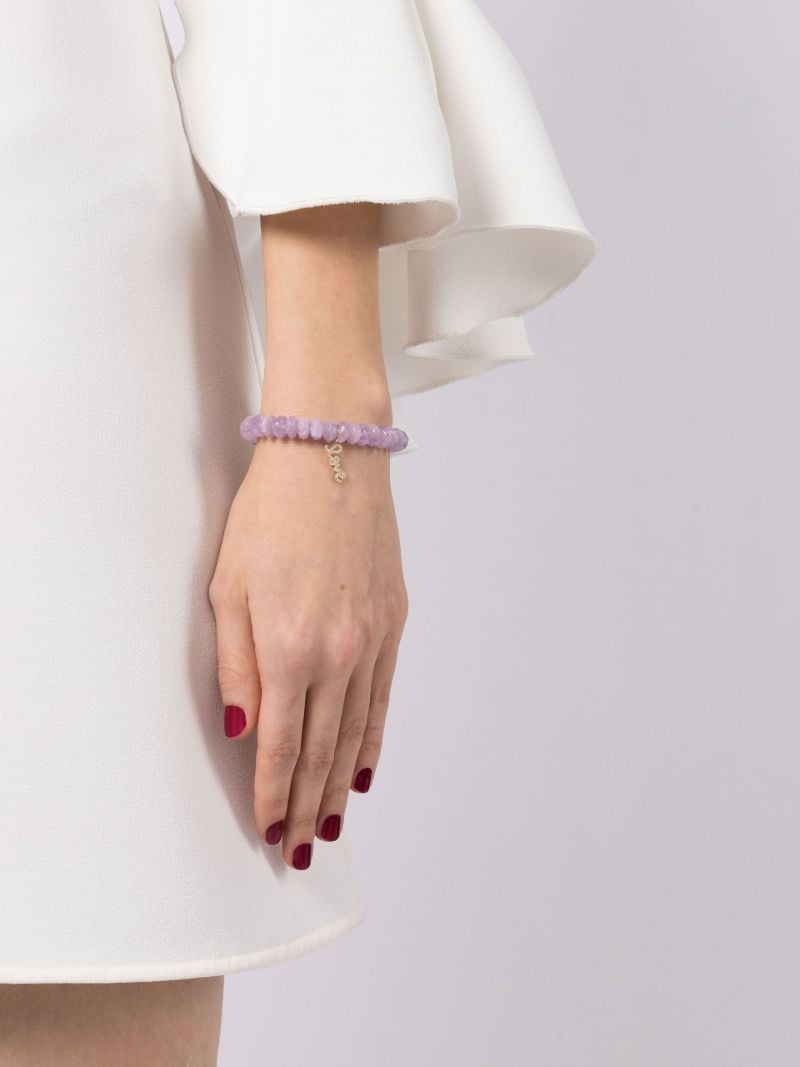 14k Yellow Gold Amethyst Beaded Bracelet