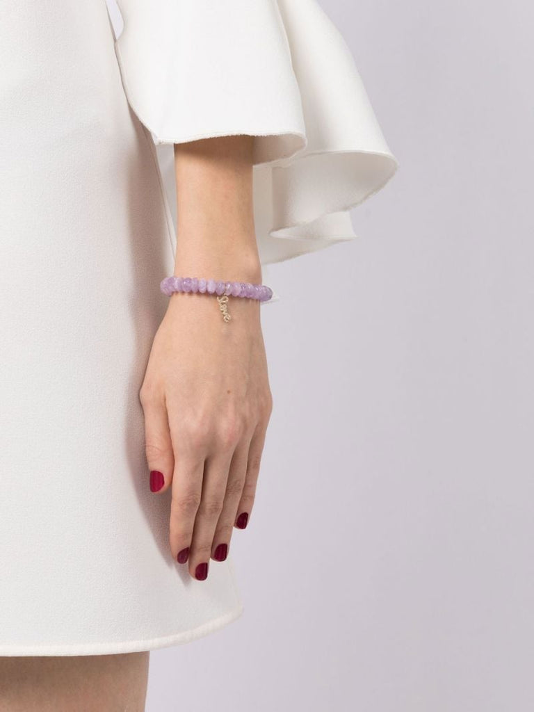 14k Yellow Gold Amethyst Beaded Bracelet