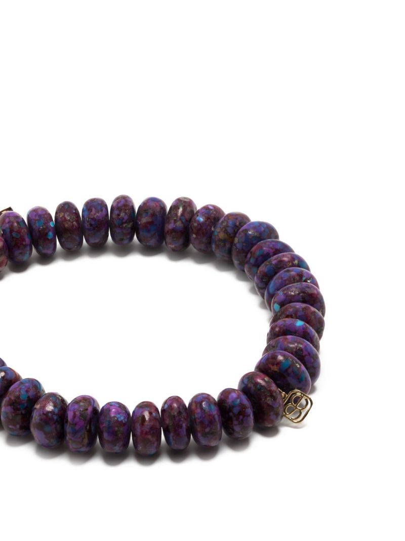 14k Yellow Gold Diamond PavÃ_x0083_Â© Mohave Beaded Bracelet