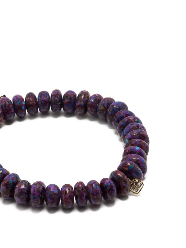 14k Yellow Gold Diamond PavÃ_x0083_Â© Mohave Beaded Bracelet