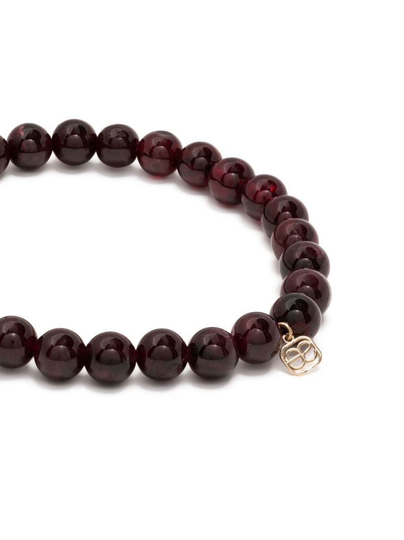 14k Yellow Gold Ruby Beaded Bracelet