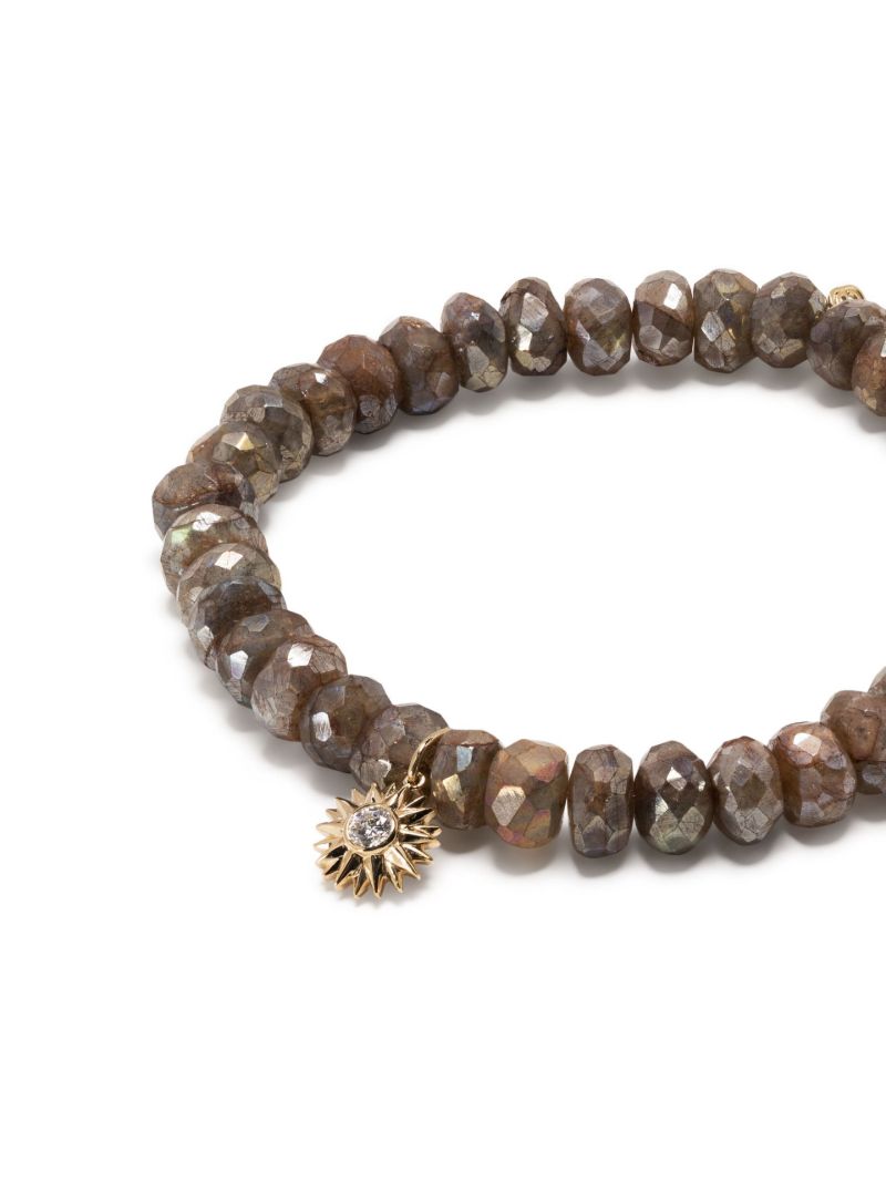 14k Yellow Gold Labradorite Beaded Bracelet