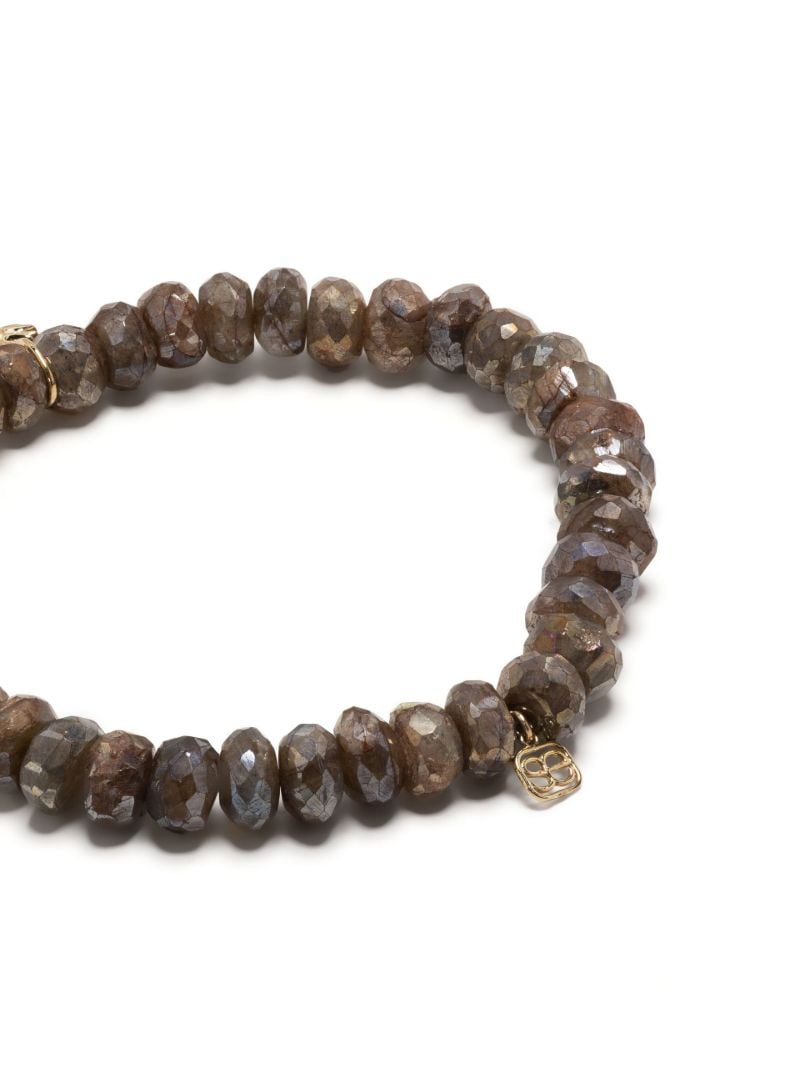 14k Yellow Gold Labradorite Beaded Bracelet