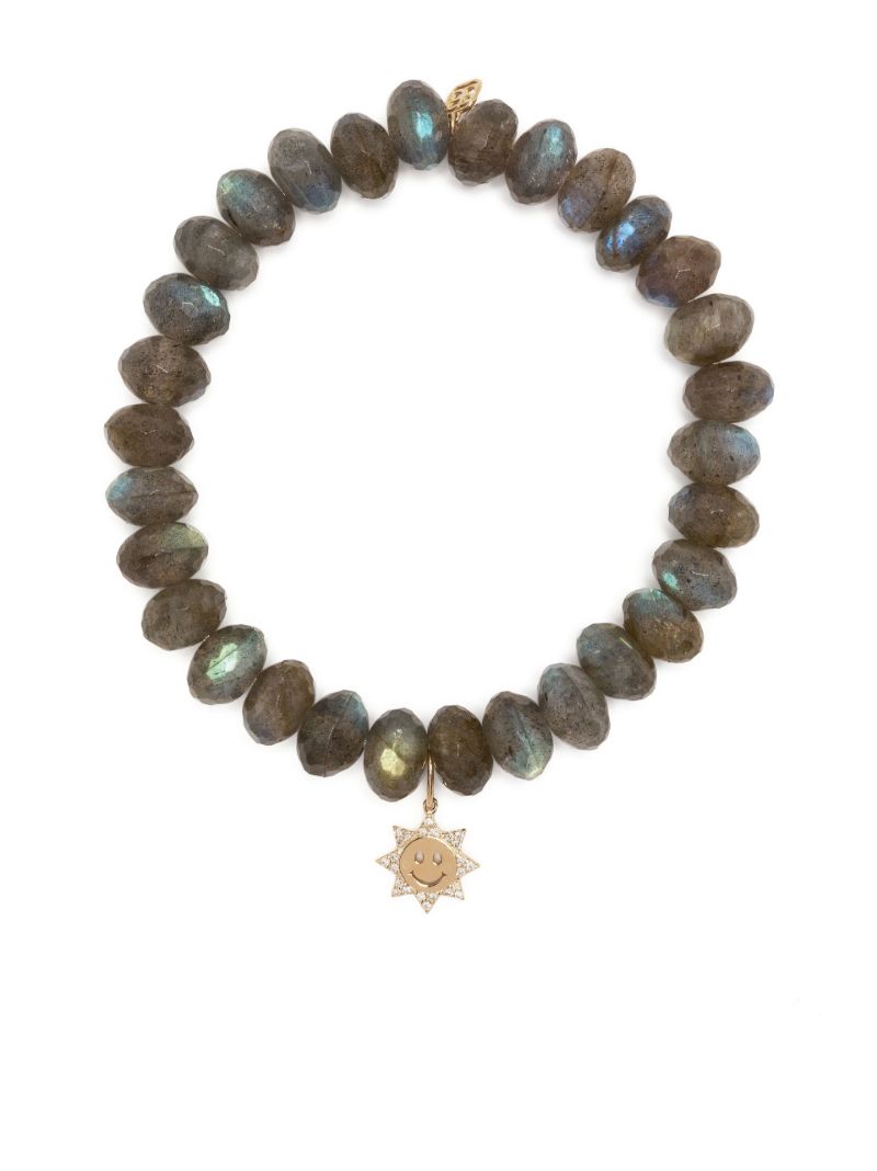 14k Yellow Gold Labradorite Beaded Bracelet