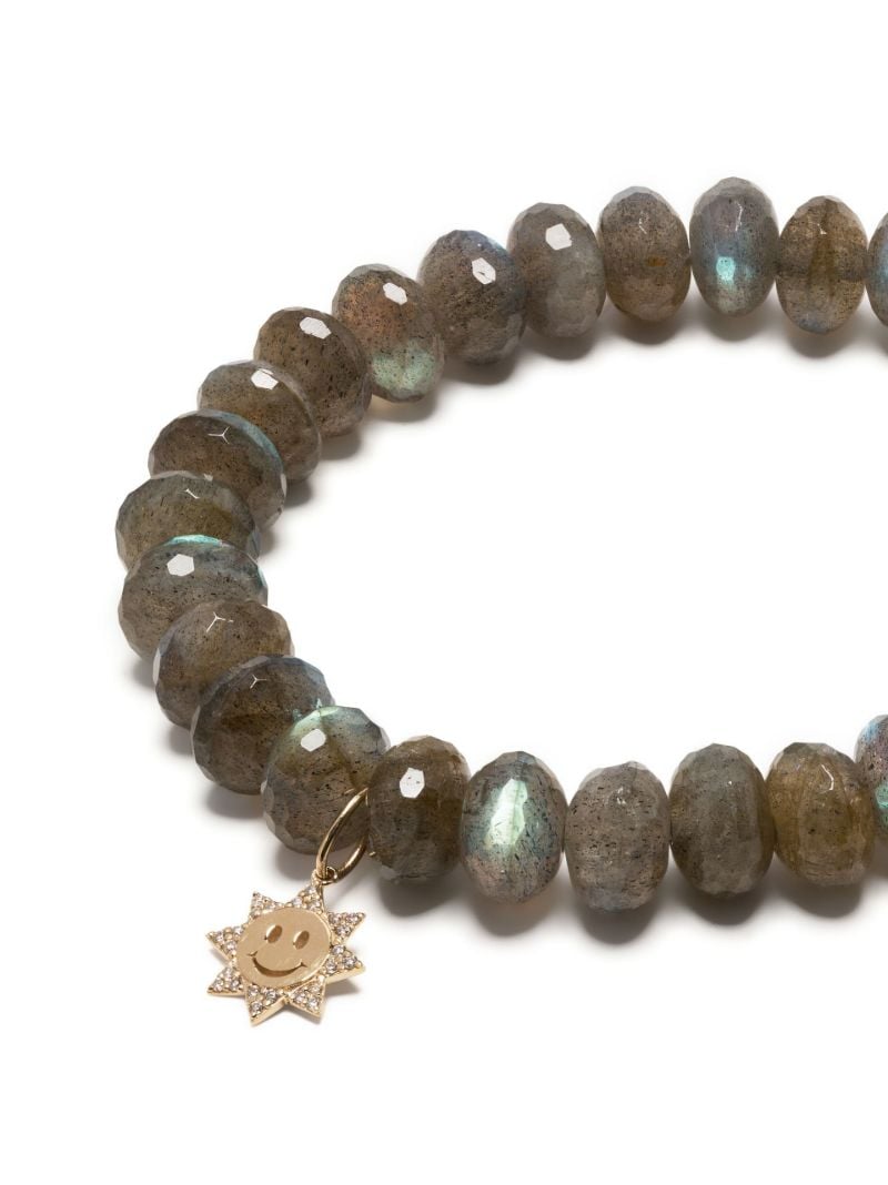 14k Yellow Gold Labradorite Beaded Bracelet